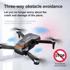 DRONES Aerial UAV Z888/XT9 Mini Drone 4K Double Camera HD WiFi FPV Hinder Undvikande Optiska flödesflygplan RC Helikopter Toys för gåva 24416