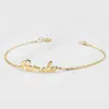 Sunibi Nombre personalizado Pulsera para mujeres Letra personalizada chapada en oro 316L Joyería de acero inoxidable Soporte de regalos Drop 240416