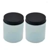 Storage Bottles 22Pcs Cosmetic Containers Cream Pots Black Aluminum Lid Empty Ligth Blue Plastic Jars Wide Mouth Bottle 100G 120G 150G 200G