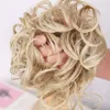 Kvinnors fantastiska snygga syntetiska elastiska hårband i hårring chignons lockiga hår chignons party falska bullar hårförlängningar