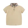 Plaid T-shirt 2020 Vente Ins Summer New Style Kids School Styles Cold Plaid Collier Short à manches de haute qualité Polo T-shirt4391601
