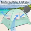 تجمع التخييم في الهواء الطلق محمولة متعددة الأشخاص Sunshade Seaside Leisure Sun Protection Tent Breatable Beach Tent 240416