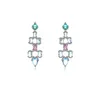 Dingle örhängen Fashion Crystal Cubic Zirconia Chandelier Drop Women Party Costyme Jewelry Accessory CE12091