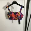 Tweedeksels sets voor dames sets runway mode designer print spaghetti riem crop top en rokpakken vakantie strand outfit zomer vrouwelijke kleding vakantiefeest