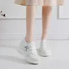 Casual Shoes Veowalk Chinese Embroidered Women White Clunky Sneakers Chic Dorky Dad Hidden Platform Ladies Comfortable Creepers