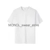 T-shirt maschile 21712 210G Miscela di cotone pura BASE BASIC White Fashion Mens Sump Short Shold Color Simple T-Shirt Top floreale traspirante H240416