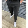 Men Casual Pants Formal Social Streetwear Pencil Trouser For Mens Business Office Workers Wedding Straight Suit Pants 240407