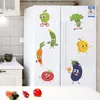 Autocollants muraux Creative Vegetable Refrigerator Autocollant Décoration de cuisine Cartoon Carton Cabinet Food Salle Sticker.