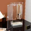 Caschetti per gioielli Organizzatore trasparente Porta rotante Porta del braccialetto rotaggio Affermazione della polvere Spettacolo