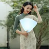 Dekorative Figuren alter Sommer Cattail Ventilator Kunststoff Handheld -Lüfter handgefertigt Hochzeit Chinesisch