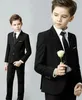 Garnitury Dzieci Formalny czarny garnitur Flower Boys Suknia ślubna Sygnkle Dzieci Birhtday Suit School School Costume