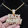 Hanger kettingen voor hiphop brief ketting mannen vrouwen gemakkelijk geld ketting ijskoud uitblingen cubaanse hiphop sieraden mode cadeau 230613