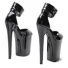 Dance Shoes Leecabe 23CM / 9inches Patent Upper Fashion Open Toe Platform High Heels Sandals Pole