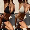 Bikinis Set Europe och America Womens Summer Split Swimsuit Triangle Bikini Drop Delivery Sports Outdoors Water Beach Equipment Otdrj