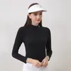 Гольф -гольф Осенняя зимняя футболка для женщин теплый
