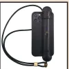 Designer Casos de telefone crossbody para iPhone 15 14 13 12 11 Pro Max Cover Case feminino Slanting Mobile Shell com estrias de braçadeira marrom -5