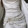 Cintura da donna con catena in vita per perle nappa 240401