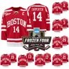 Universidade de Boston Frozen Four Jerseys Bu Hockey Jersey 37 Matt Brown 18 Jay O'Brien 23 Domenick Fensore 32 Wilmer Skoog 13 Trevor Zegras 3 Tristan Amonte Krys Fabbro