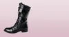 Nouveau design Fashion Tide Both Bothots for Men Lace Up With Buckle Motorcycle Boot Man Drougnant PU Leather Cowboy Martin Boot S2176462