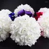 Flores decorativas 1pcs Flor de casamento Rosa Crystal Bouquet