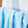 Handtuch Bad Feste Farbe Strand langstapel Baumwollblau grau Dusche Schwimmen für Badezimmer El Home Textile 70 135