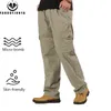 Pantalon pour hommes Spring Spring Thin High Quality Design Outdoor Leisure Couleur Couleur solide Loose Linette Male élastique Male grande taille