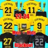 Camisas de futebol reus 23 24 Temporada Haller 2023 2024 Camisa de futebol de futebol neonGelb Bellingham Hummels Brandt Dortmund Hazard Yeyna Men Kit Kit Especial All Black