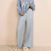 Women's Sleepwear Combhasaki Vintage Cleanfit Plaid Print Loose Lounge Pants Drawstring Waist Wide Leg Trousers With Pockets Sleep Bottoms