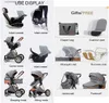 Barnvagnar# ny baby barnvagn 3 i 1 hög landskap barnvagn liggande baby vagn fällbar barnvagn baby basinet puchair nyfödd l416