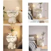 Decoratieve objecten Figurines Home Decor Scpture Elephant Standbeeld Bedtafel Kleine licht opbergrek Kamer Creatieve salontafels H DH8IL