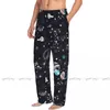 Vêtements de nuit masculins pantalon de sommeil décontracté spatial galaxie constellation zodiac star salon pantalon lâche confortable nuit de nuit