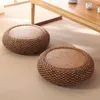 Oreiller rotin futon salon sol tatami paille jeter la méditation japonaise adore Bouddha
