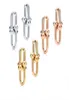 Designer Women039s Stud New Mode Brands d'oreilles ACCESSOIRES S925 GOLD ET SIRGE ROSE GOLLES U BOUTON OEUEURS G2208051344864