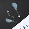 Brincos de bala 2024 Moda Butterfly Clip Hook Ear Clipes Aço inoxidável Brincho duplo Pierced Meninas jóias