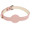 Colliers de chien Collier de chat en cuir Airtag Cat-Non Collier de chaton avec support d'étiquette de pomme-étiquette à légers chiots pour filles