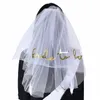 Bachelorette Party Veil Bride Veil for Wedding Bridal Shower Veil Bride to- Comb with短い結婚式v6rf＃