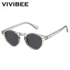 Sunglasses VIVIBEE Men Fashions Oval Small Sunglasses Clear Classic UV400 Sun Glasses Trends for Transparent Shades for Women 24416