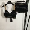 Sticked Women BH BRIESS SET Luxury Designer Sexig underkläder Set Lady Sporty Underwear Bras Boxers Thong