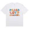 Summer Peace Love Nursing Full Letters Fashion Sports Womens Tshirt Harajuku Graphic Clothing TopDrop Ship 240416