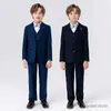 Suits School Children Jacket Vest Pants Bowtie Piano Party Dress Boys Performance Costume Kids Graduation Ceremony Photograph Suit