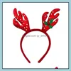 Headbands Christmas Headband Decoration Santa Claus Snowman Festival Hair Band For Women Girls Accessories Gift 100 Pcs/Lot Dhgarden Dhwbj