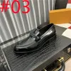 Toppmode-spetsiga tå designer klänningsskor för män loafers glider på formella skor som präglar lädersko för feststorlek 38-45