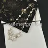 Pendientes de la estrella de diseñador de marca de lujo collares de perla que nunca se desvanece de 18k dorada