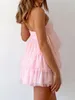 Damska sukienka z rurką bez ramiącej strzały kolor rufowy mini sukienka imprezowa Slim Fit Sukienka 240416