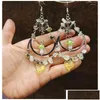 Boucles d'oreilles en lustre en peluche