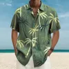 5665 Herren -Casual -Shirts Hawaiian für Männer kurze Ärmel Tops Neue Kokosnussbaumgrafik 3D -Shirt Model Streetwear 5xl Sommerkleidung Herren Bluse 240417