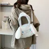 Kawaii Plush Bag Cinnamoroll Kuromi My Melody Cute Backpack Shoulder Bag Tote Makeup Plushie Large Handbag Gift Girls