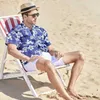 Camisas casuais masculinas Moda masculina camisa havaiana macho colorido praia estampada aloha manga curta plus size 5xl camisa hawaiana hombre 24416