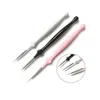 3Pcs Acrylic French Stripe Nail Art Liner Brush Set 3D Manicure Drawing Brush Liner Brush Pen UV Gel Brushes Painting Tools