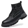 Botas de alta qualidade motocicletas de inverno homens sapatos genuínos de couro 2024 moda clássica de estilo casual de estilo confortável